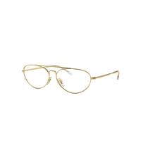 Ray-Ban Eyeglasses Unisex Rb6454 Optics - Gold Frame Clear Lenses 56-14
