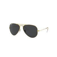 Ray-Ban Sunglasses Unisex Aviator Classic - Gold Frame Black Lenses Polarized 62-14