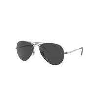 Ray-Ban Sunglasses Unisex Aviator Metal II - Gunmetal Frame Black Lenses Polarized 58-14