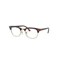 Ray-Ban Eyeglasses Unisex Clubmaster Optics - Mock Tortoise Frame Clear Lenses 49-21