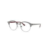 Ray-Ban Eyeglasses Unisex Clubround Marble Optics - Wrinkled Light Grey Frame Clear Lenses 47-19
