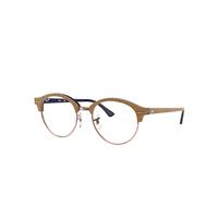 Ray-Ban Eyeglasses Unisex Clubround Marble Optics - Wrinkled Beige Frame Clear Lenses 47-19