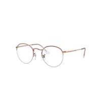 Ray-Ban Eyeglasses Unisex Round Gaze - Shiny Rose Gold Frame Clear Lenses 48-22