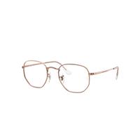Ray-Ban Eyeglasses Unisex Hexagonal Optics - Shiny Rose Gold Frame Clear Lenses 48-21