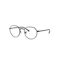 Ray-Ban Eyeglasses Unisex Jack Optics - Shiny Black Frame Clear Lenses Polarized 49-20