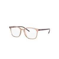 Ray-Ban Eyeglasses Unisex Rb7185 - Shiny Brown Frame Clear Lenses Polarized 52-18