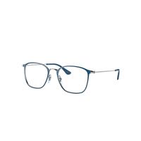 Ray-Ban Eyeglasses Unisex Rb6466 Optics - Blue Frame Clear Lenses 49-19