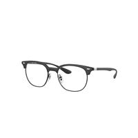 Ray-Ban Eyeglasses Unisex Rb7186 Optics - Sand Black Frame Clear Lenses 51-19