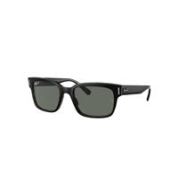 Ray-Ban Sunglasses Man Jeffrey - Black Frame Green Lenses Polarized 55-20