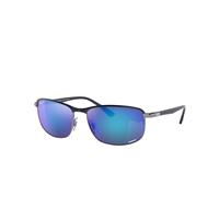 Ray-Ban Sunglasses Unisex Rb3671ch Chromance - Sand Blue Frame Grey Lenses Polarized 60-16