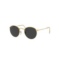 Ray-Ban Sunglasses Man Round Metal - Gold Frame Black Lenses Polarized 53-21