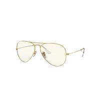 Ray-Ban Sunglasses Unisex Aviator Clear Evolve - Arista Gold Frame Grey Lenses 62-14