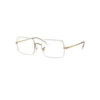 Ray-Ban Eyeglasses Unisex Rb1969v Rectangle - Shiny Gold Frame Clear Lenses 54-19