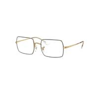 Ray-Ban Eyeglasses Unisex Rb1969v Rectangle - Shiny Gold Frame Clear Lenses 54-19