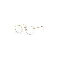 Ray-Ban Eyeglasses Unisex Round Metal Optics - Shiny Gold Frame Clear Lenses 47-21