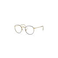 Ray-Ban Eyeglasses Unisex Round Metal Optics - Shiny Gold Frame Clear Lenses 50-21