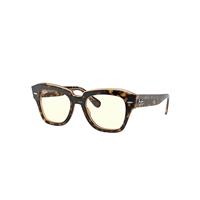 Ray-Ban Sunglasses Unisex State Street Blue-light Clear Evolve - Havana On Transparent Brown Frame Clear Lenses 49-20