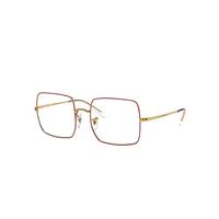Ray-Ban Eyeglasses Woman Square 1971 Optics - Shiny Gold Frame Clear Lenses 54-19