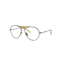 Ray-Ban Eyeglasses Unisex Rb8063 Titanium Optics - Gold Frame Clear Lenses 55-16