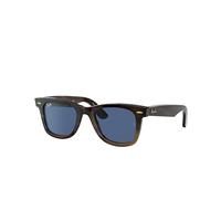 Ray-Ban Sunglasses Unisex Original Wayfarer Horn - Light Brown Frame Blue Lenses 50-22