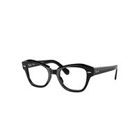 Ray-Ban Eyeglasses Unisex State Street Optics - Shiny Black Frame Clear Lenses 48-20