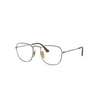 Ray-Ban Eyeglasses Man Frank Titanium Optics - Gold Frame Clear Lenses 51-20