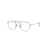 Ray-Ban Eyeglasses Man Frank Titanium Optics - Silver Frame Clear Lenses 48-20