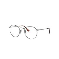 Ray-Ban Eyeglasses Unisex Round Titanium Optics - Gunmetal Frame Clear Lenses 50-21