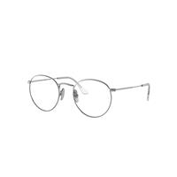 Ray-Ban Eyeglasses Unisex Round Titanium Optics - Silver Frame Clear Lenses 50-21
