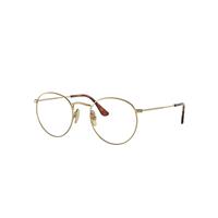 Ray-Ban Eyeglasses Unisex Round Titanium Optics - Gold Frame Clear Lenses 50-21