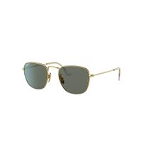 Ray-Ban Sunglasses Man Frank Titanium - Gold Frame Green Lenses Polarized 48-20