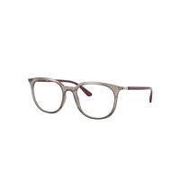 Ray-Ban Eyeglasses Unisex Rb7190 Optics - Bordeaux Frame Clear Lenses Polarized 51-19