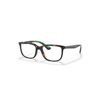 Ray-Ban Eyeglasses Children Rb1605 Optics Kids - Brown On Green Frame Clear Lenses Polarized 47-16
