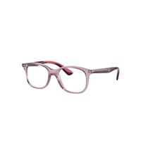 Ray-Ban Eyeglasses Children Rb1604 Optics Kids - Violet On Light Red Frame Clear Lenses Polarized 46-16