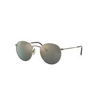 Ray-Ban Sunglasses Unisex Round Titanium - Gold Frame Blue Lenses Polarized 47-21