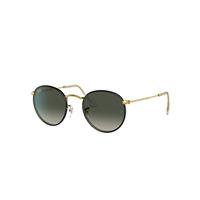 Ray-Ban Sunglasses Man Round Metal Full Color Legend - Gold Frame Grey Lenses 50-21