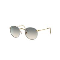 Ray-Ban Sunglasses Man Round Metal Full Color Legend - Gold Frame Grey Lenses 50-21