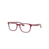Ray-Ban Eyeglasses Children Rb1592 Optics Kids - Red On Transparent Frame Clear Lenses Polarized 48-16
