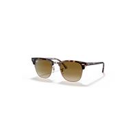 Ray-Ban Sunglasses Unisex Clubmaster Fleck - Tortoise Frame Brown Lenses 49-21