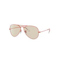 Ray-Ban Sunglasses Unisex Aviator Solid Evolve - Red Frame Brown Lenses 62-14