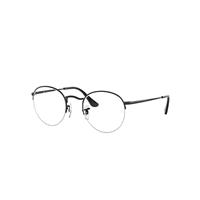 Ray-Ban Eyeglasses Unisex Round Gaze - Black Frame Clear Lenses 48-22