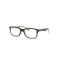 Ray-Ban Eyeglasses Unisex Rb5228 Optics - Blue Frame Clear Lenses Polarized 53-17