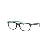 Ray-Ban Eyeglasses Unisex Rb5228 Optics - Black Frame Clear Lenses Polarized 53-17