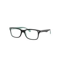 Ray-Ban Eyeglasses Unisex Rb5228 Optics - Black Frame Clear Lenses Polarized 55-17