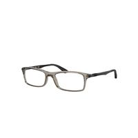 Ray-Ban Eyeglasses Unisex Rb7017 Optics - Black Frame Clear Lenses Polarized 56-17