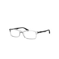 Ray-Ban Eyeglasses Unisex Rb7017 Optics - Black Frame Clear Lenses Polarized 56-17