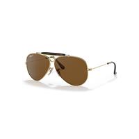 Ray-Ban Sunglasses Unisex Shooter - Arista Gold Frame Brown Lenses Polarized 62-09
