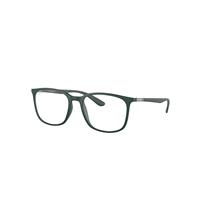 Ray-Ban Eyeglasses Unisex Rb7199 Optics - Green Frame Clear Lenses 52-18