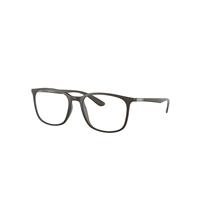 Ray-Ban Eyeglasses Unisex Rb7199 Optics - Brown Frame Clear Lenses Polarized 52-18