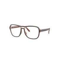 Ray-Ban Eyeglasses Unisex State Side Optics - Brown Frame Clear Lenses 58-17
